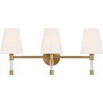 Hanover Bathroom Vanity Light - Burnished Brass / Milk