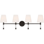 Hanover Bathroom Vanity Light - Aged Iron / Milk