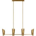 Plivot Linear Chandelier - Burnished Brass / Burnished Brass