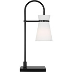 Binx Table Lamp - Midnight Black / White Linen