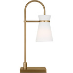 Binx Table Lamp - Satin Brass / White Linen