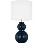 Buckley Table Lamp - Gloss Navy / White Linen