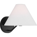 Burke Wall Sconce - Midnight Black / White Linen