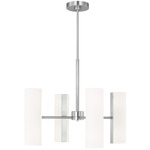 Capalino Chandelier - Brushed Steel / White Linen