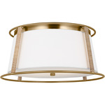 Cortes Ceiling Light - Satin Brass / White Linen