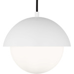 Hyde Pendant - Matte White / Opal