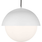 Hyde Pendant - Matte White / Opal