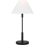 Porteau Table Lamp - Midnight Black / White Linen