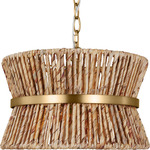 Thurlo Pendant - Satin Brass / Abaca