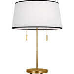 Ellison Table Lamp - Burnished Brass / White Linen