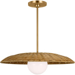 Mari Pendant - Burnished Brass / Rattan