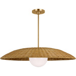 Mari Pendant - Burnished Brass / Rattan