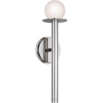 Nodes Wall Sconce - Polished Nickel / White