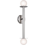 Nodes Wall Sconce - Polished Nickel / White