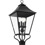 Galena Post Light - Textured Black / Clear