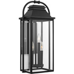 Wellsworth Outdoor Wall Sconce - Textured Black / Clear