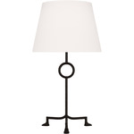 Montour Table Lamp - Aged Iron / White Linen