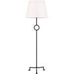Montour Floor Lamp - Aged Iron / White Linen