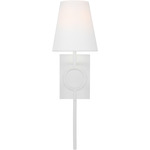 Montour Wall Sconce - Matte White / White Linen