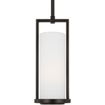 Sherwood Pendant - Aged Iron / White Linen