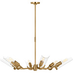 Mezzo Chandelier - Burnished Brass / Clear