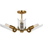 Mezzo Ceiling Light - Burnished Brass / Clear
