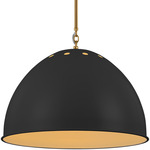 Robbie Pendant - Burnished Brass / Midnight Black