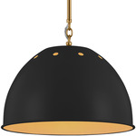 Robbie Pendant - Burnished Brass / Midnight Black