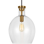Vaso Pendant - Burnished Brass / Clear