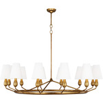 Ziba Chandelier - Antique Gild / White Linen