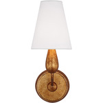Ziba Wall Sconce - Antique Gild / White Linen