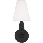 Ziba Wall Sconce - Aged Iron / White Linen