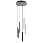 Eli Round Multi Light Pendant - Black