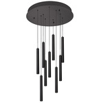 Eli Round Multi Light Pendant - Black