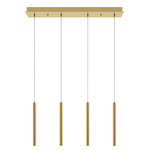 Eli Linear Multi Light Pendant - Satin Brass