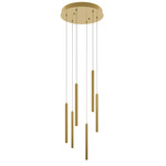 Eli Round Multi Light Pendant - Satin Brass