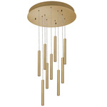 Eli Round Multi Light Pendant - Satin Brass