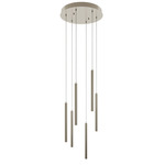 Eli Round Multi Light Pendant - Satin Nickel