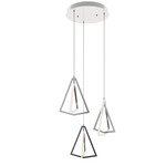 Gianna Round Multi Light Pendant - Satin Nickel / Frosted