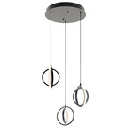 Lock Round Multi Light Pendant - Black / White