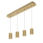 Tyke Linear Multi Light Pendant - Satin Brass