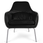 Asento Lounge Chair - Stainless Steel / Black
