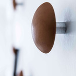 Button Up Coat Hook - Aluminum / Cognac