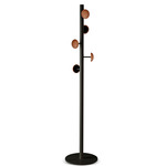 Hang-Up Button Coat Stand - Black / Cognac