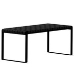 Plaited Bench - Black / Black Leather