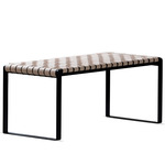 Plaited Bench - Black / Nature Leather