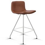 Primum Bar Stool - Stainless Steel / Cognac