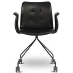 Primum Armchair with Castors - Black / Black