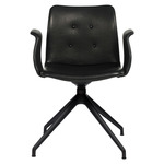 Primum Dynamic Swivel Armchair - Black / Black