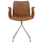 Primum Armchair - Stainless Steel / Cognac